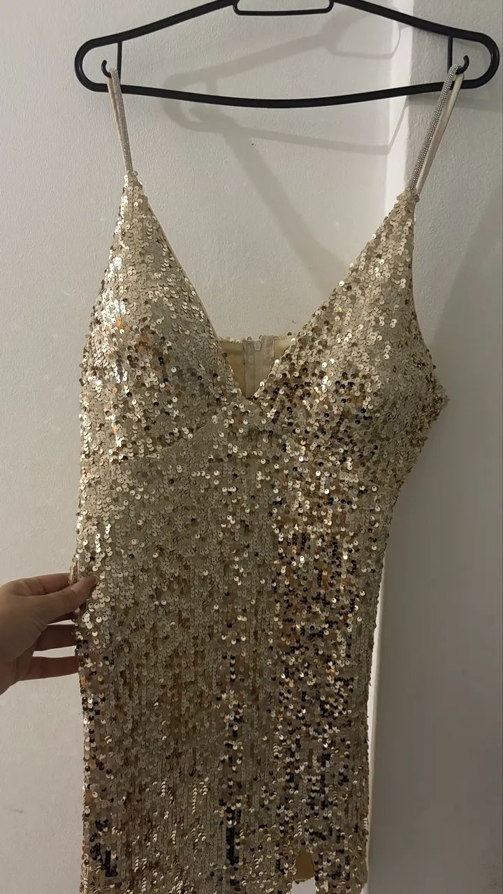 Vestido dourado paete  - Foto 2