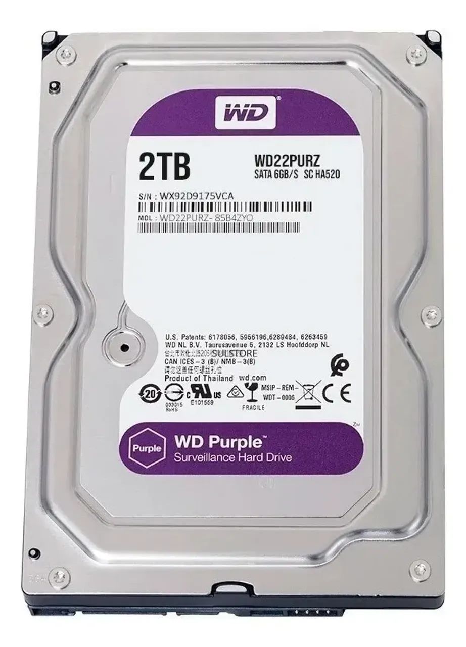 HD 2TB WD Purple WD23PURZ / Intelbras - WZetta - Foto 2