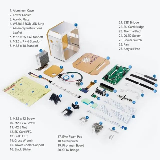 Case Pironman Para Raspberry Pi 4b - Foto 3