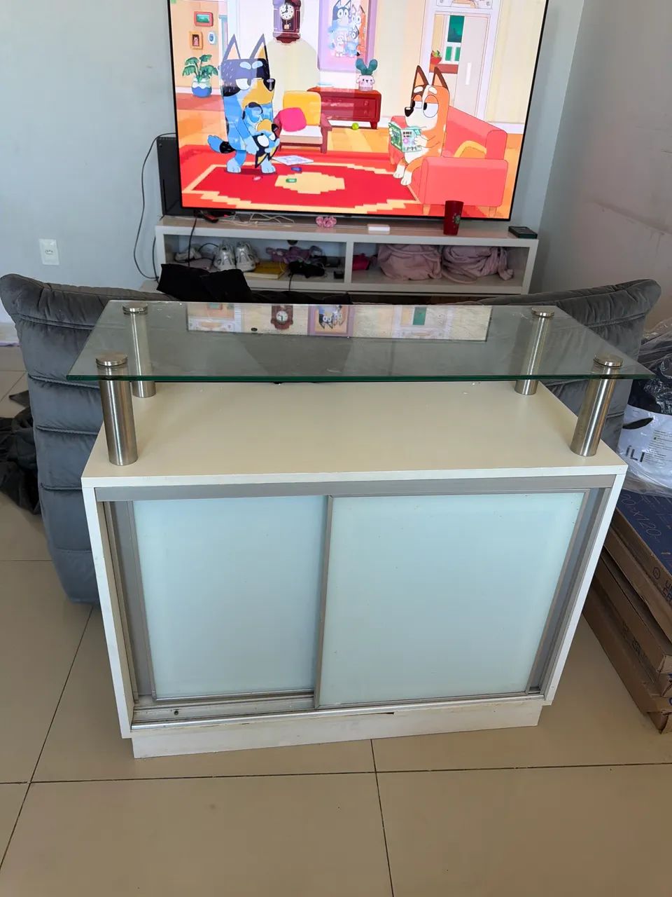 Móvel mdf e vidro 