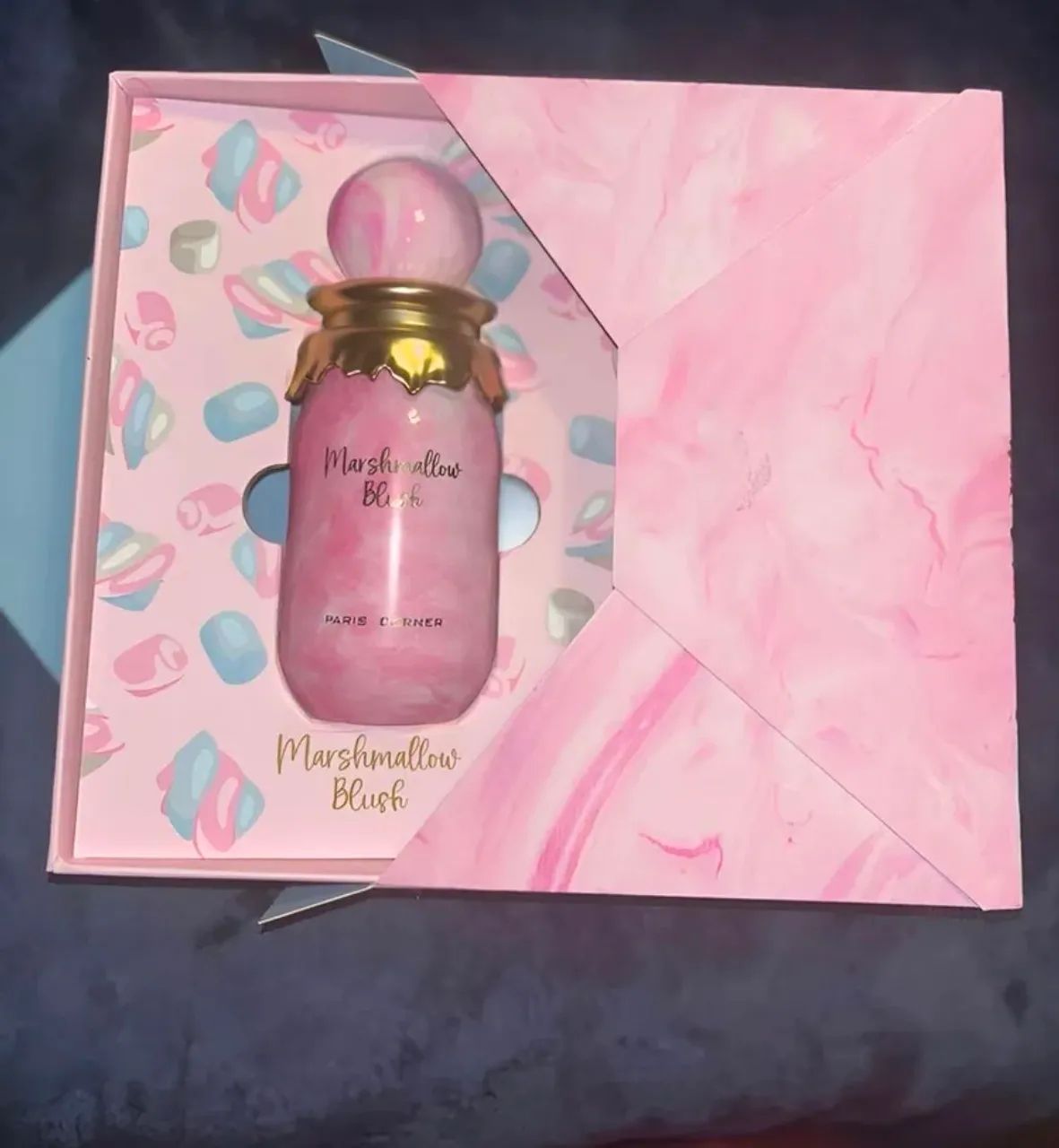 Perfume Marshmallow Blush Paris Corner Feminino Doce Original 100 ml - Foto 4