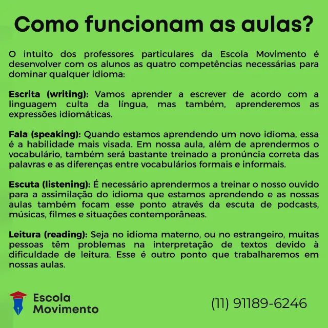 Aulas com professor particular de inglês, espanhol, português e redação - Foto 3