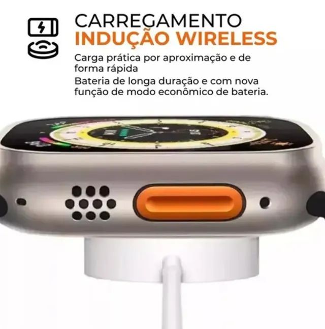 Relogio smartwatch ultra branco - Foto 3