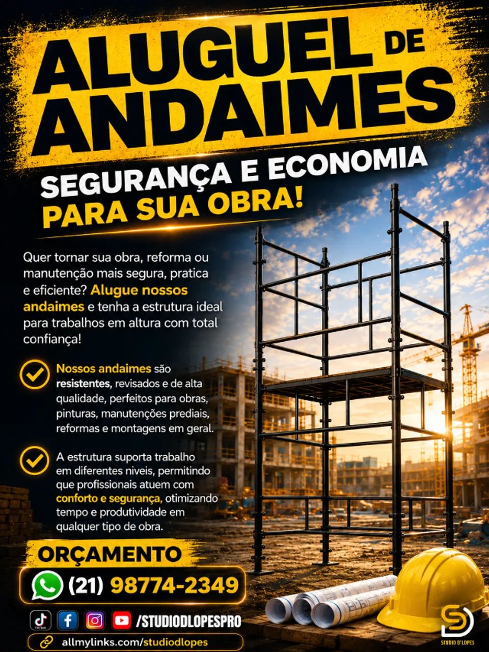ALUGUEL DE ANDAIMES | STUDIO D'LOPES