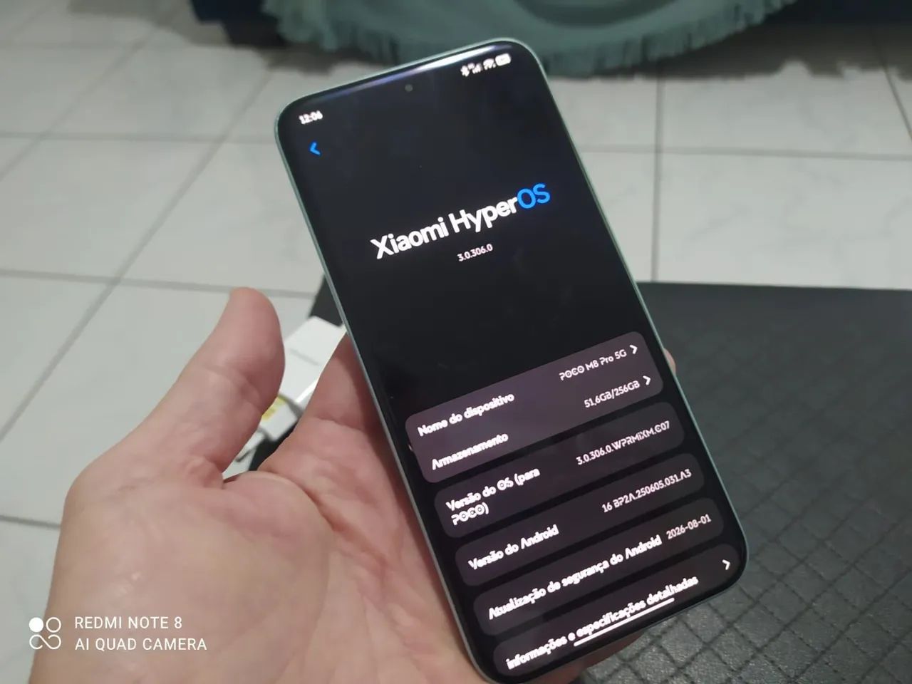 Xiaomi poco m8 pro 5g troco Jundiaí SP interior 