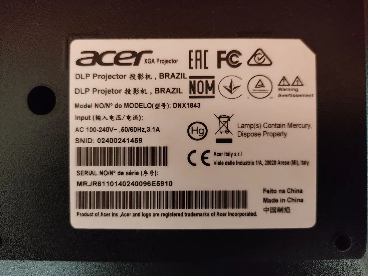 Projetor Acer 4000 Lumens Cinema em Casa - Foto 4
