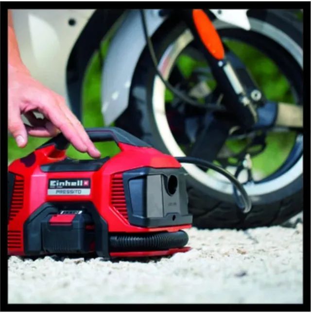Compressor ar pressito hibrido com bateria de 18v-2.5ah ( Einhell ) - Foto 3