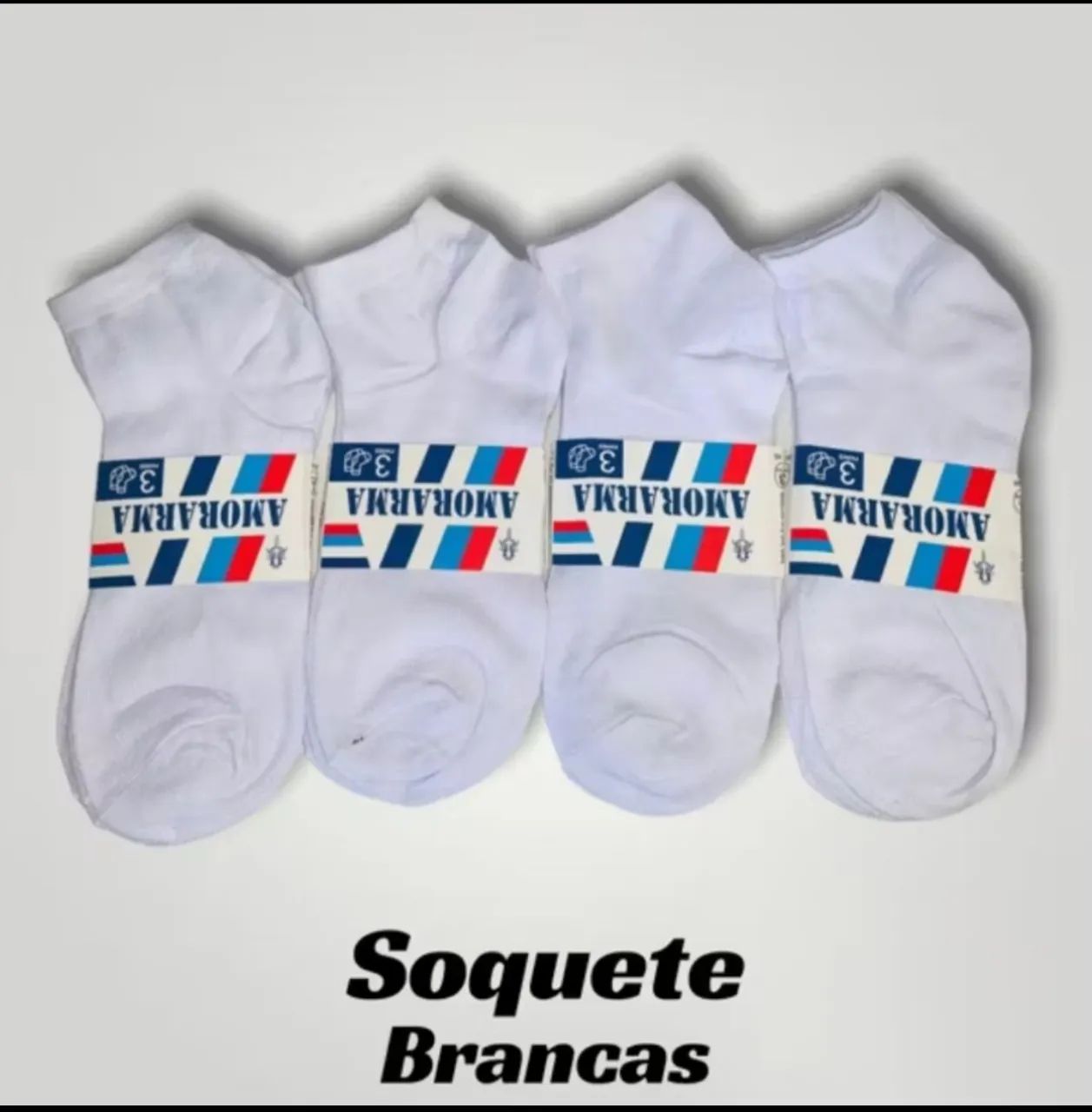 Kit 60 pares meias brancas 