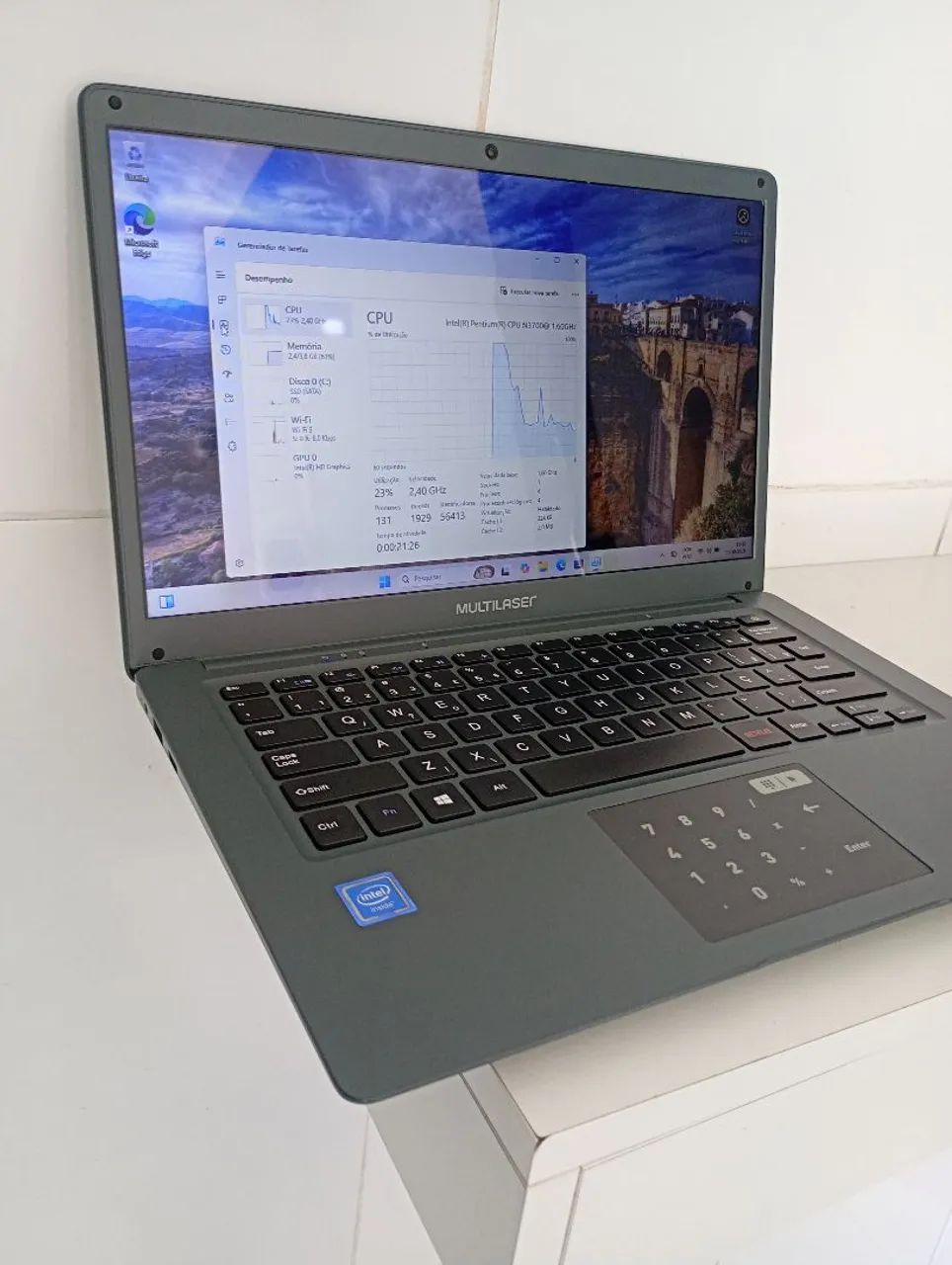 Notebook Multilaser, processador Intel Celeron, 14Pol., 3 meses de garantia! - Foto 3