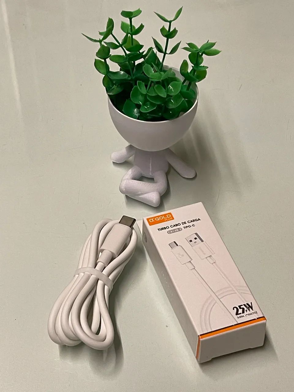 Cabo Turbo de Carga USB-A para USB-C 25W - Alpha Gold Plus - Foto 3