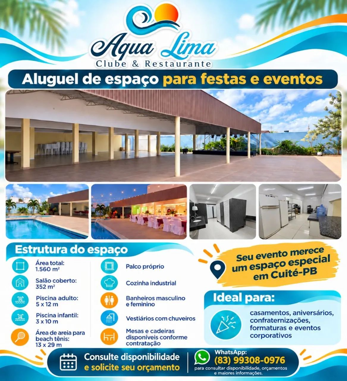 Aluguel de Espaço para Festas e Eventos em Cuité/PB - Aqualima