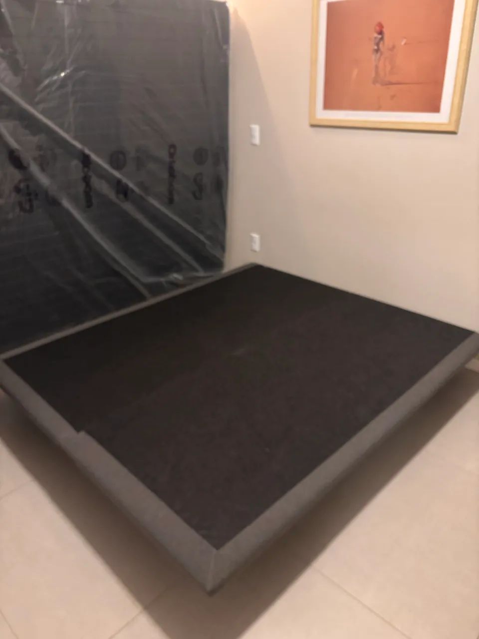 Cama King Vivar - base + colchão  - Foto 2