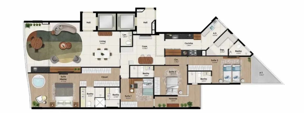 RESERVA VITÓRIA, apartamento com 331 m² com 4 suítes em Enseada do Suá - Vitória - ES - Foto 5