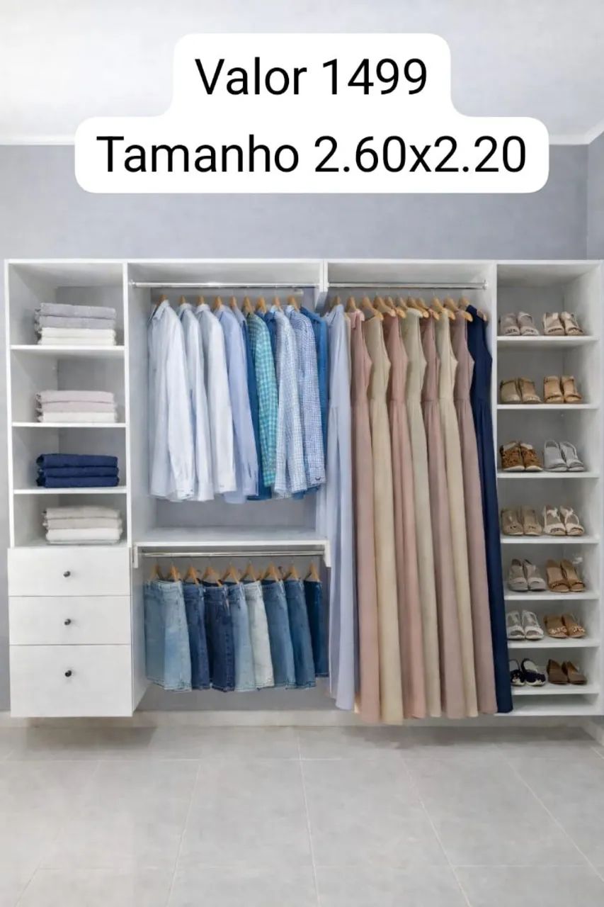 Closet com gavetas para lojas ou quartos a pronta entrega