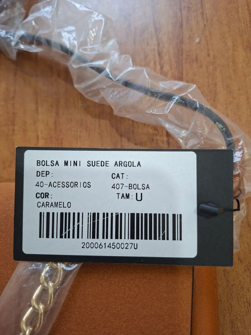 Bolsa Com Alça - Argola Suede Caramelo - Foto 2