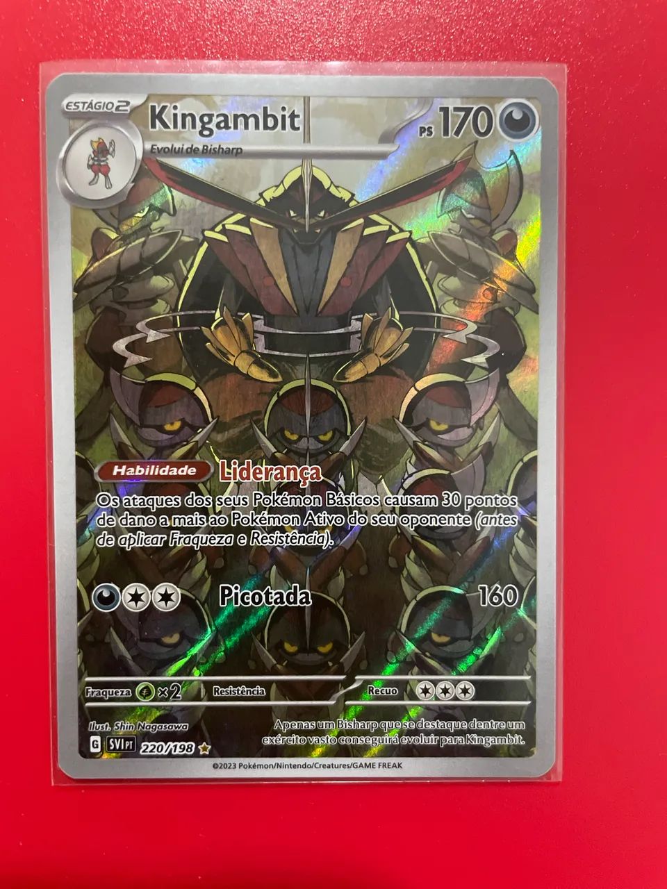 Cartas Pokémon original copag-Kingambit (220/198) arte rara!
