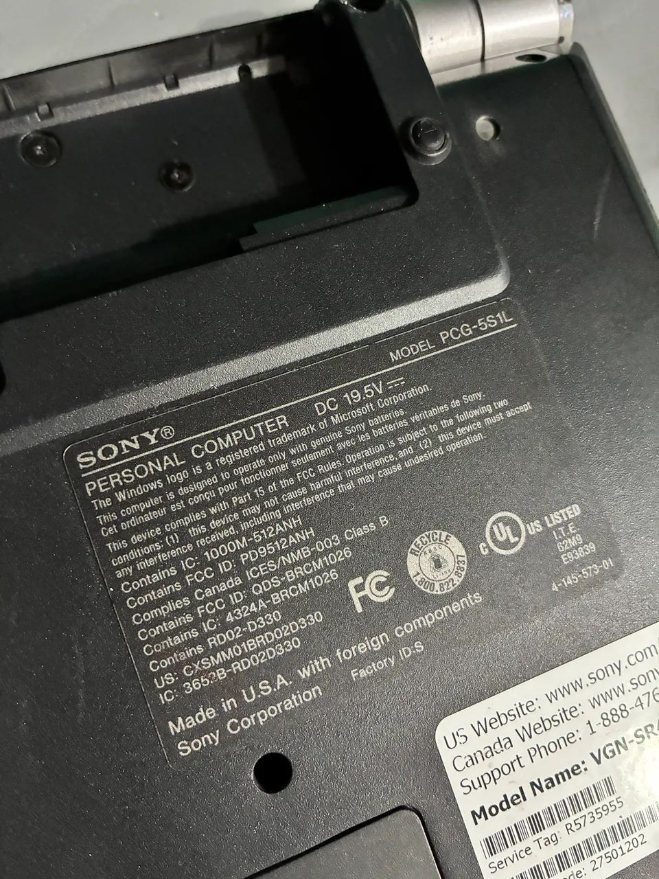Notebook Sony Vaio peças ou conserto PCG-5S1L - Foto 3