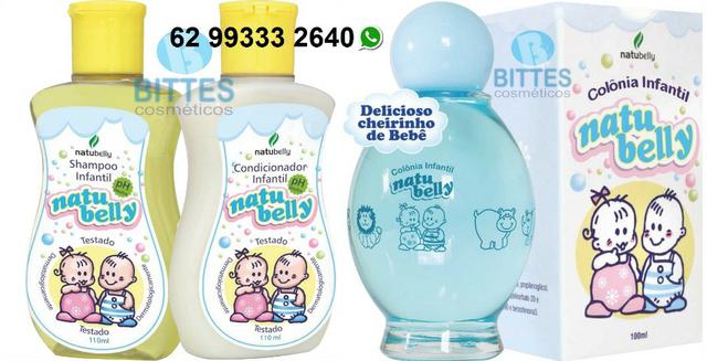 Colônia Infantil mais Shampoo e Condicionador Natubelly