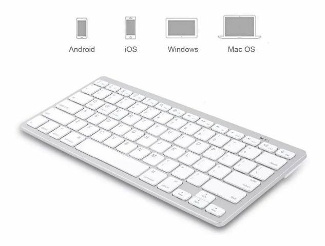 Mini Teclado Sem Fio Bluetooth Wireless Pc Tablet - Foto 6
