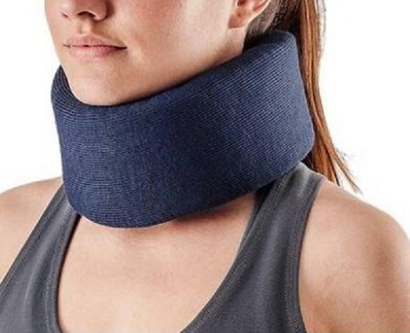 Colar Cervical Noturno de Espuma Azul Marinho - Foto 3