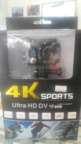 Câmera 4k Sport estilo Go Pro com suporte