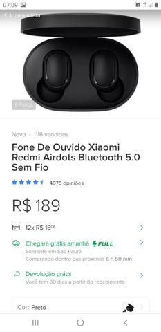 Fone bluetooth xiaomi 5.0 original - Foto 2
