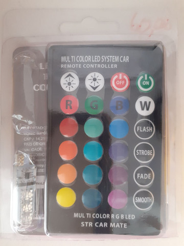 Led pingao com controle remoto novo instalado no seu carro 
