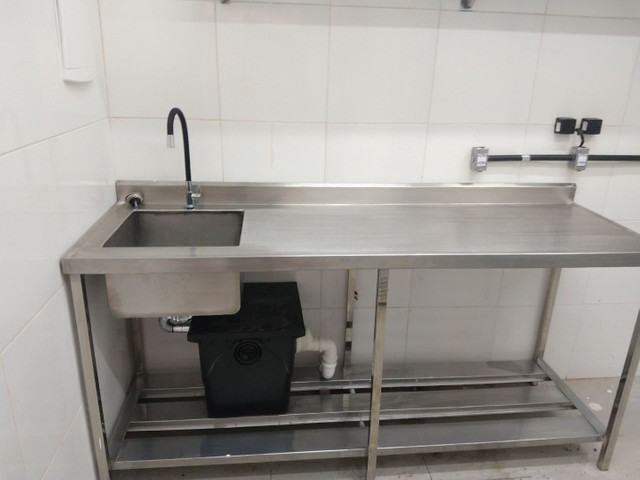 Mesa ,pia coifa de inox ,Exaustor