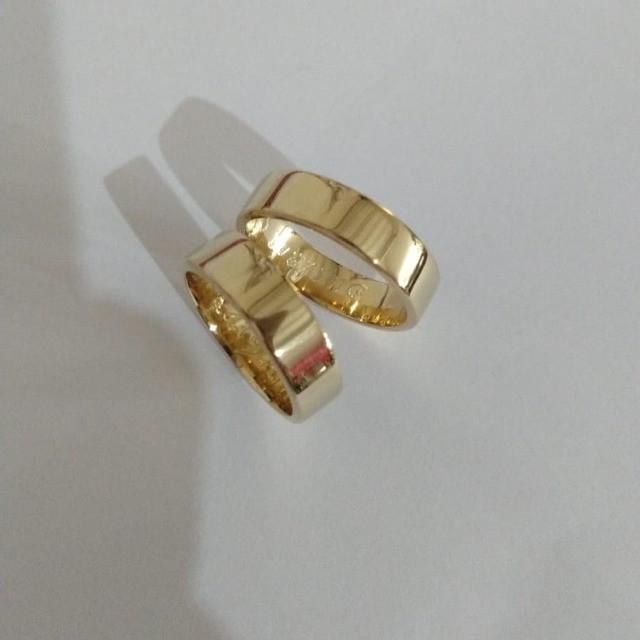 Aliança moeda antiga noivado ou casamento  - Foto 5