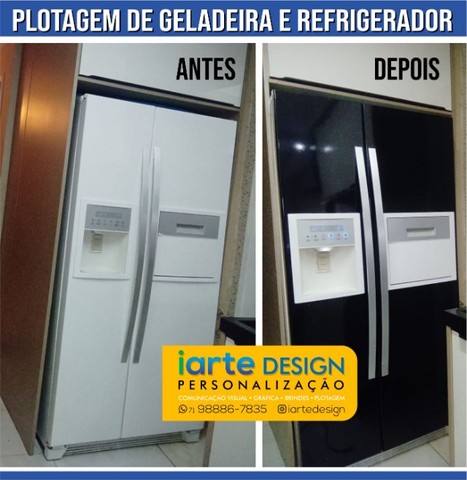 Plotagem de geladeira e fogão liso ou personalizado. - Foto 2