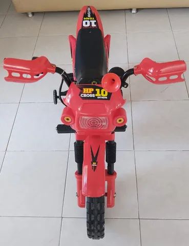 Mini Moto Eletrica Infantil Motocross Motoca Vermelho