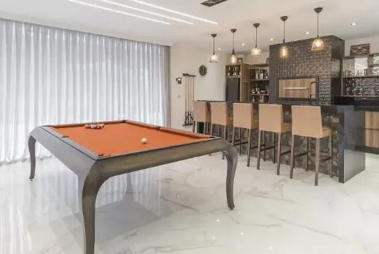 Mesa de Snooker jantar estilo americano (com gaveta) 2,0m x 1,30m + Tampão  2,10 x 1,40 Bilhar Paulista