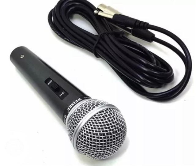 Microfone Profissional Dinâmico Alta Fidelidade Excelente para Paletras e Igrejas