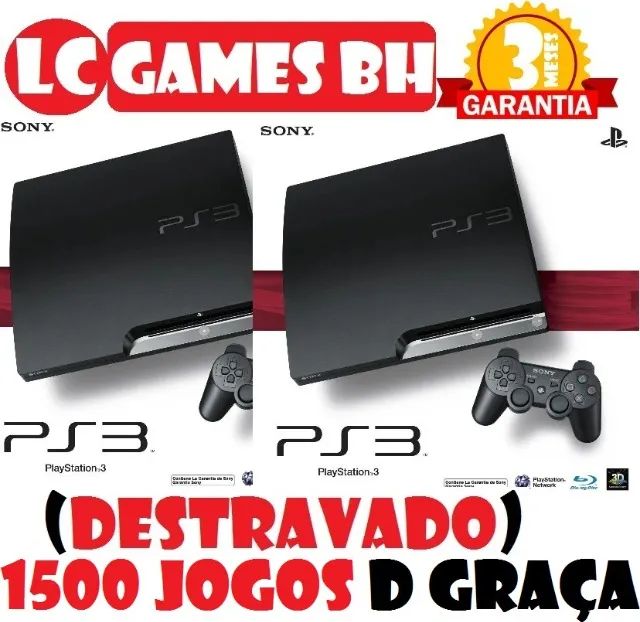 PS3 SLIM 500GB/250GB ((( DE$TRAV4DO ))) +1500 JOGO$ +03 MESE$ GAR4NTIA -  LOJA.FÍSICA - Videogames - Lindéia (Barreiro), Belo Horizonte 1227325206