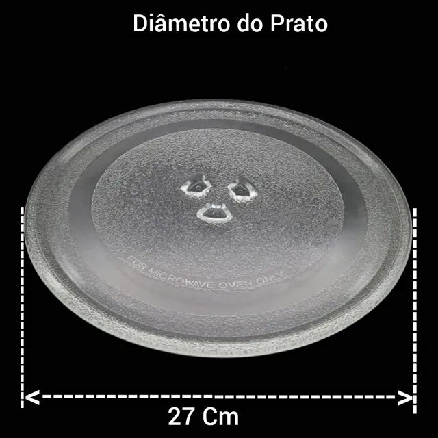 Prato Para Micro-ondas Médio 27cm Encaixe Trevo - Foto 5