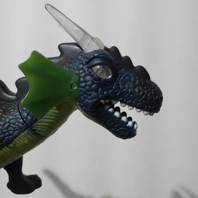 Dragão De Brinquedo 39cm Faz Som Acende Luz Mexe Asa E Cauda - Foto 6