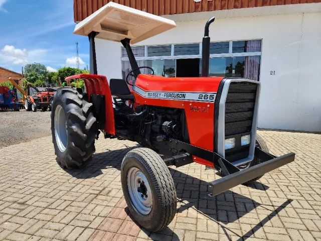 Trator Agrícola MF Massey Ferguson 265 4x2, Ano 1986, 5800 horas, Eixo Baixo