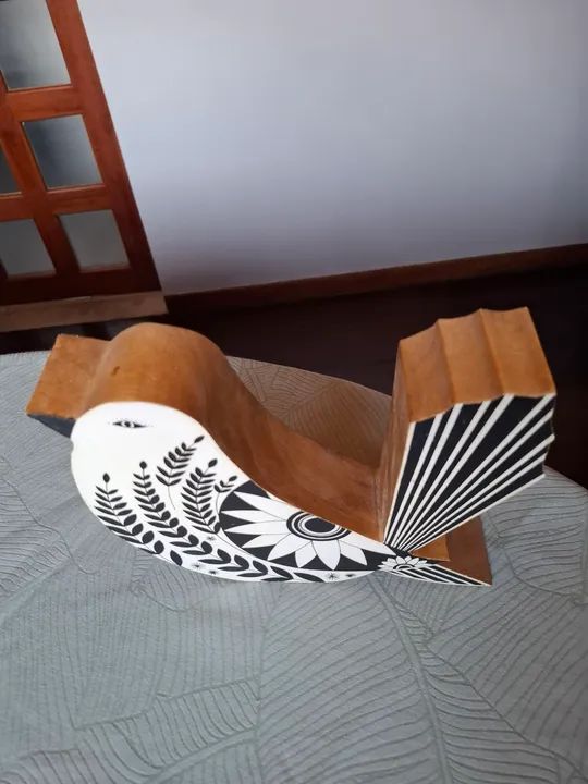 Adorno de pássaro decorativo em madeira maciça novo da loja Westwing  - Foto 2