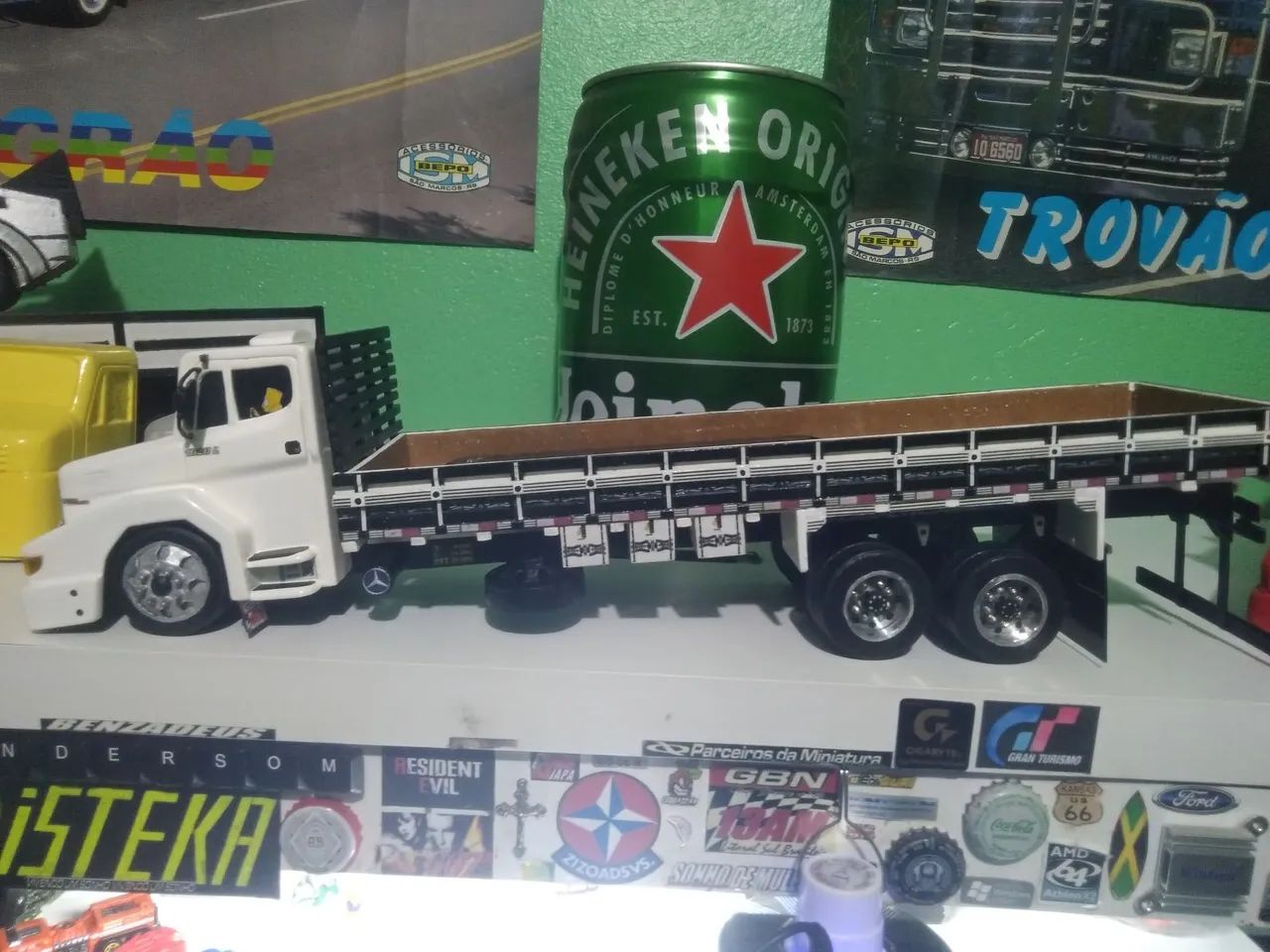 MB 1620 miniatura de caminhão 100% artesanal feito em MDF  - Foto 3