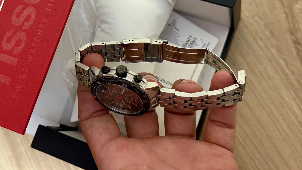 Relógio Tissot ORIGINAL masculino em aço inoxidável e vidro de Safira - Foto 2