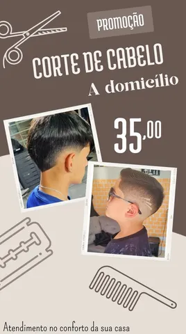 Corte de cabelo 2024 masculino a domicilio