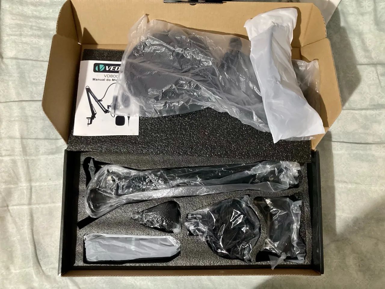 Microfone condensador Vedo vd800 kit completo em ótimas condições! - Foto 3