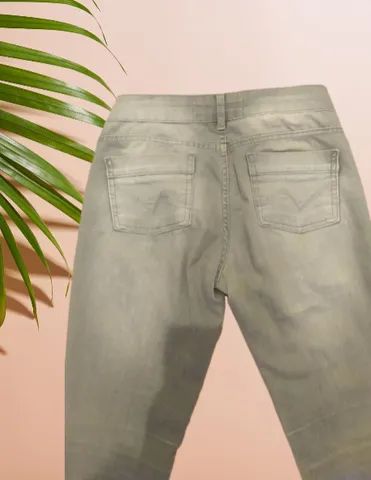 Calça jeans cinza zara tamanho 36 - Foto 2