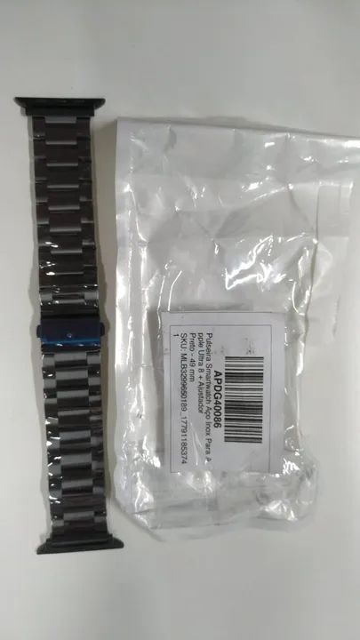 Pulseira Smartwatch Aço Inox Preto fosco Para Apple Ultra 8 49mm