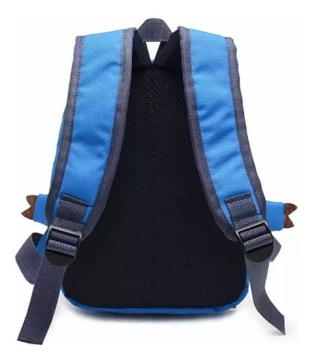 Mochila Infantil Dinossauro realista Azul Nova - Foto 5