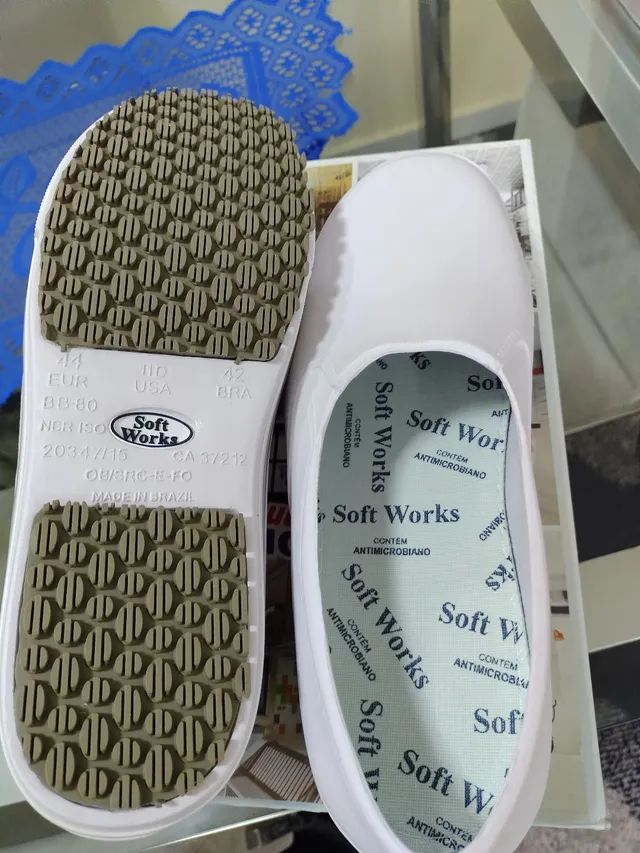 SAPATO ENFERMAGEM SOFT WORK N.42 BRANCO - Foto 2