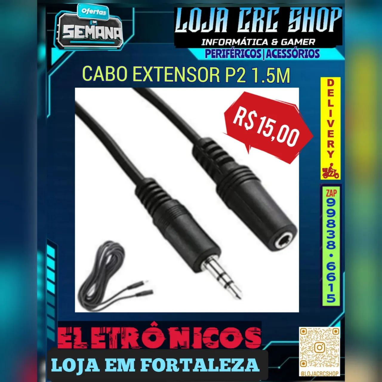 Cabo Extensor P2 1.5M