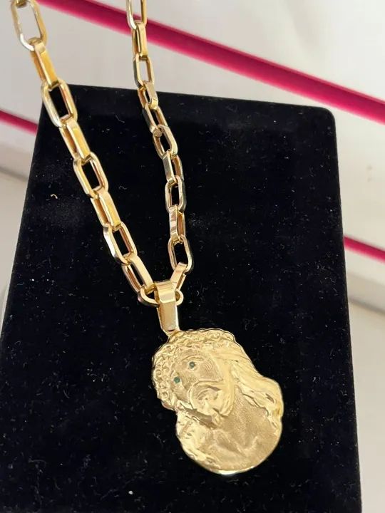 Cordão de Ouro com Pingente de Jesus - 18K - Foto 4