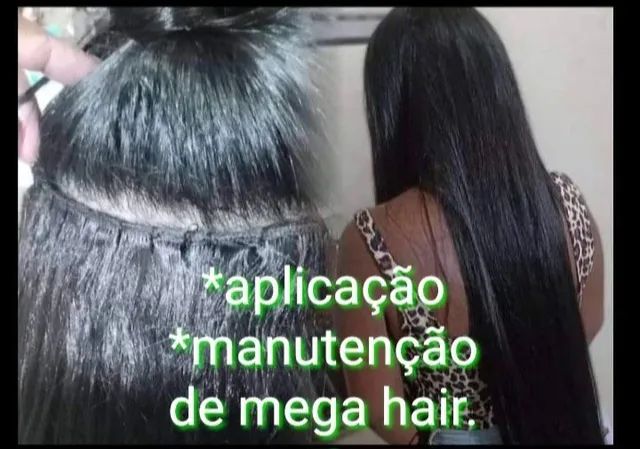 Aplicação e manutenção de mega hair 