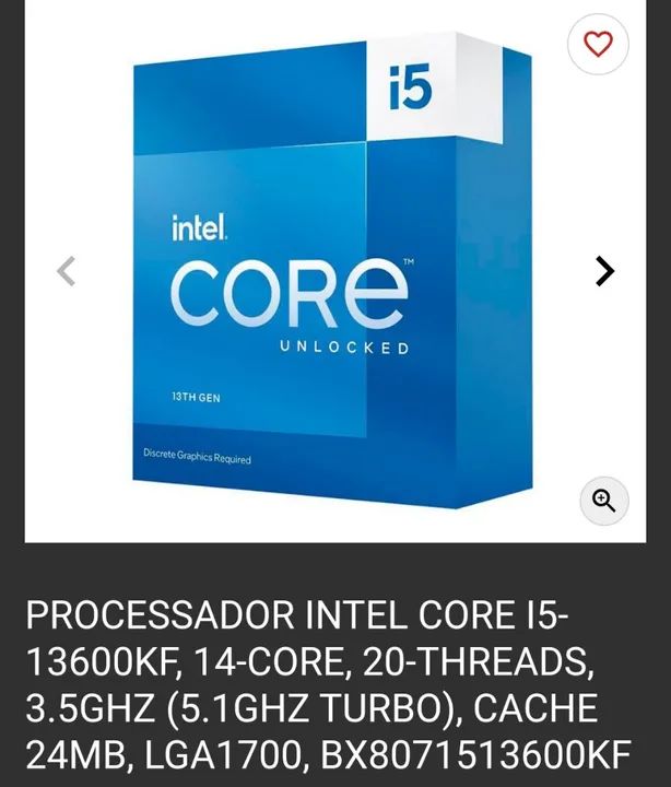 KIT GAMER I5-13600KF OEM+PLACA MÃE 12*/13*/14*GERAÇÃO NOVO I3 I5 I7 